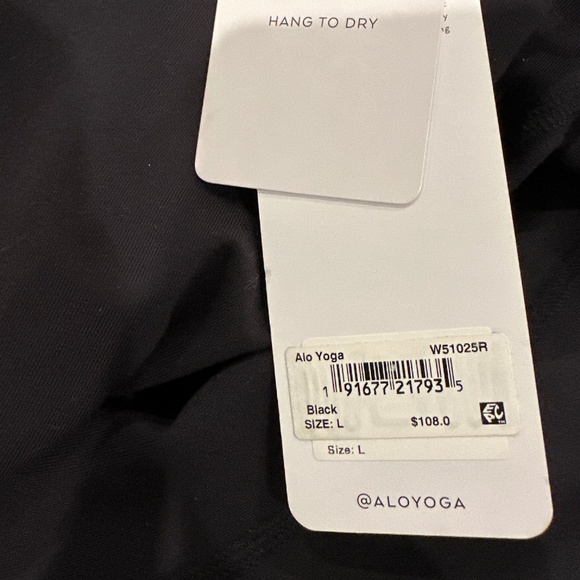 Alo Yoga High-Waist 7/8 Motocon Legging - Black NWT - Picture 8 of 8